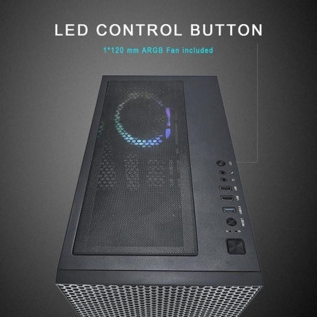 Корпус Azza Hive черный (CSAZ-450 HIVE) - фото 11