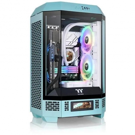 Корпус Thermaltake The Tower 300 Turquoise голубой (CA-1Y4-00SBWN-00) - фото 2