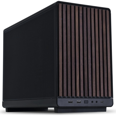 Корпус mATX Lian Li A3 Wood G99.A3X-WD.R0 черный, без БП, 2*USB 3.0, USB 3.1