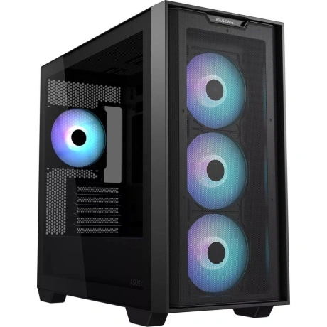 Корпус Asus A21 PLUS TG ARGB Black-SI ARGB FANS (90DC00H0-B19010...