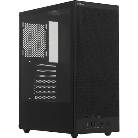 Корпус MIDITOWER RaptorX ATX Micro-ATX Mini-ITX W/O PSU 2xUSB1.1+3.0+audio черныйс окном 25121 DEFENDER