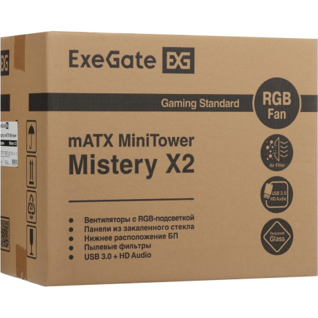 Корпус MINITOWER MISTERY X2 MATX EX294382RUS EXEGATE - фото 3