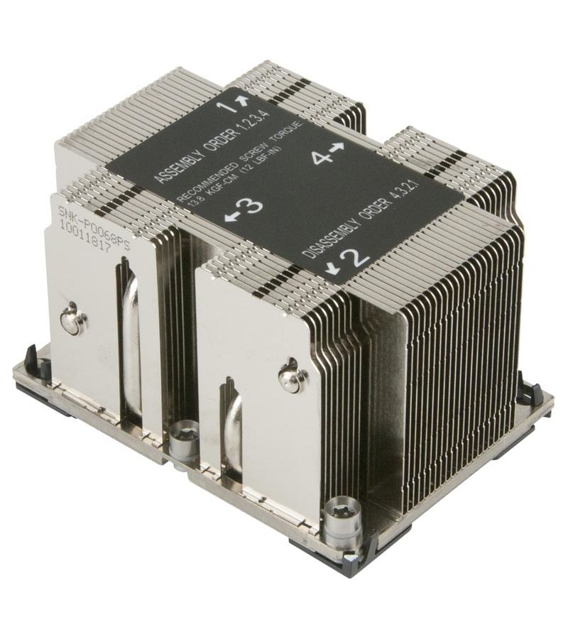 радиатор для процессора supermicro snk p0068ps серебристый Кулер для процессора SNK-P0068PS