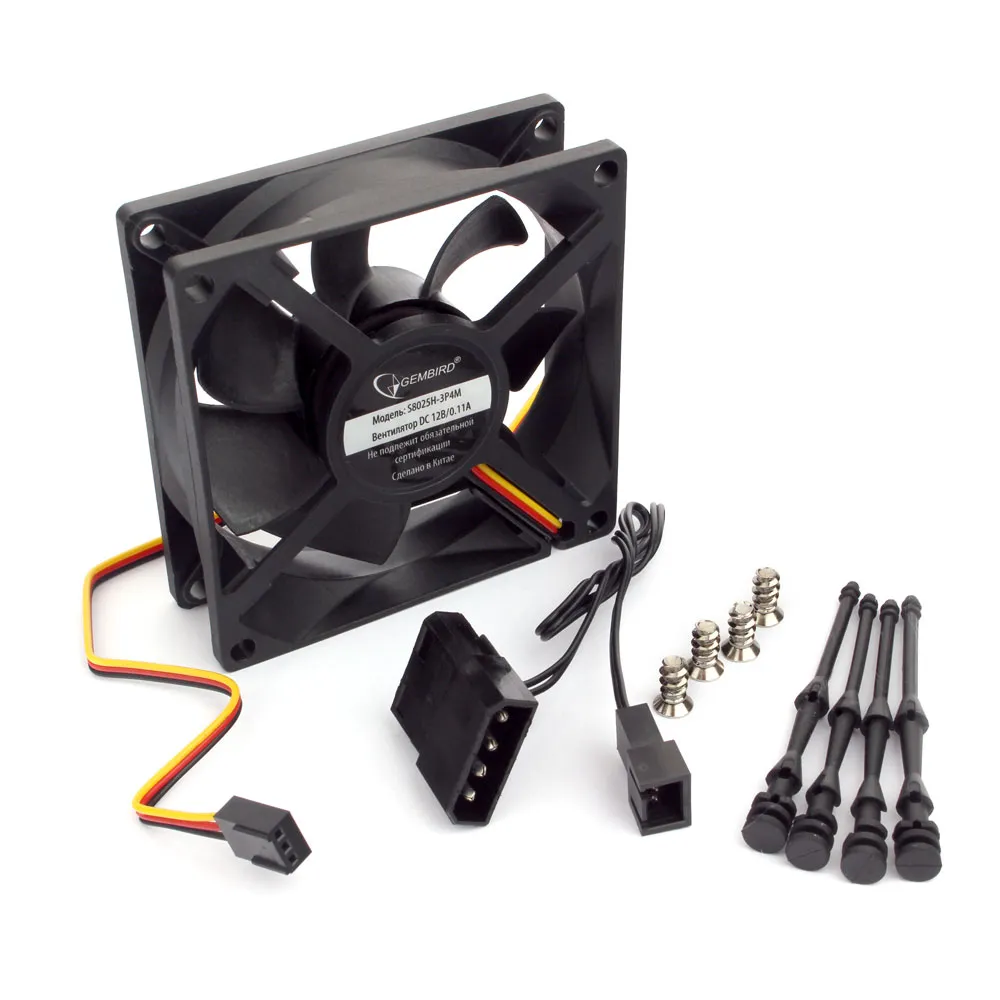 Вентилятор для корпуса Gembird S8025H-3P4M - фото 2