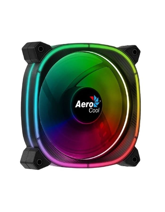 Вентилятор Aerocool Astro 12 ARGB (120мм, 17.5dB, 1000rpm, 6 pin, подсветка) RTL вентилятор aerocool eclipse 12 pro 3x120мм 19 8db 1000rpm 6 pin подсветка контроллер rtl