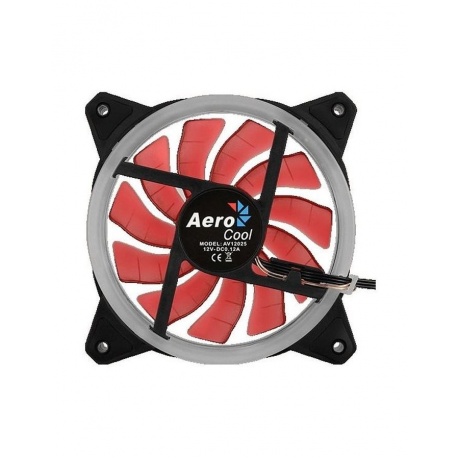 Вентилятор Aerocool Rev Red (120мм, 15.1dB, 1200rpm, 3 pin+ Molex, подсветка) RTL - фото 6