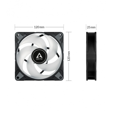 Вентилятор для корпуса Arctic P12 PWM PST A-RGB 0dB Black (ACFAN00231A) - фото 4