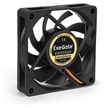Вентилятор для корпуса ExeGate ExtraSilent ES07015S3P 70x70x15 мм 3pin 2500RPM 23dBA (EX283371RUS) - фото 2