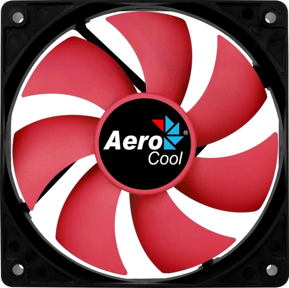 Вентилятор для корпуса Aerocool Force 12 120mm, 3pin+4pin, Red blade вентилятор aerocool eclipse 12 pro 3x120мм 19 8db 1000rpm 6 pin подсветка контроллер rtl