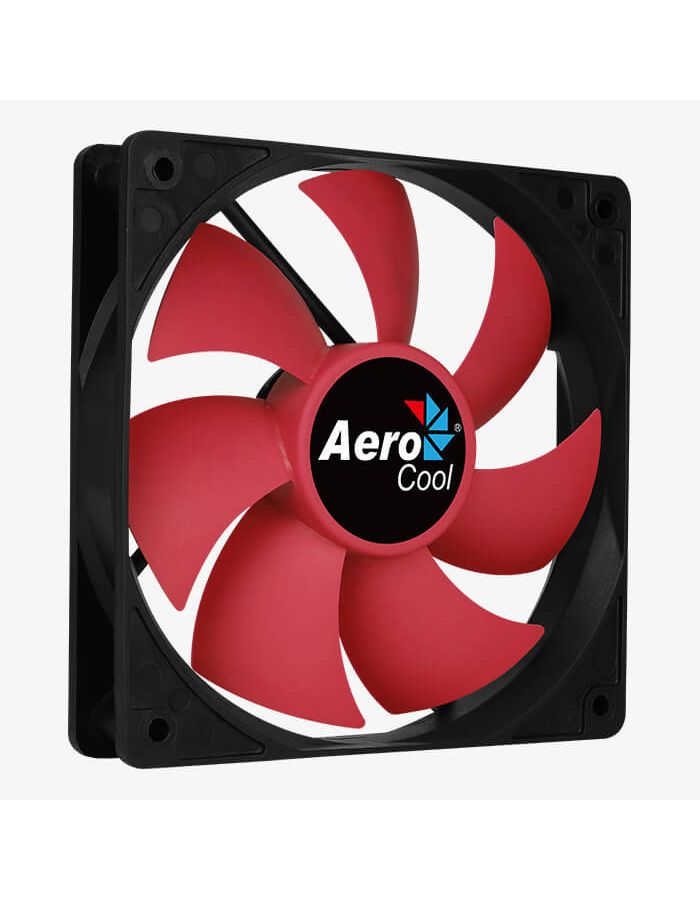 Вентилятор для корпуса AeroCool Force 12 / 120mm/ 3pin+4pin/ Red blade вентилятор fan aerocool force 8 80mm 3pin 4pin black