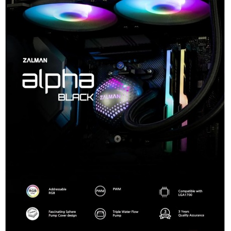 Система водяного охлаждения Zalman Alpha 28 Black - фото 8