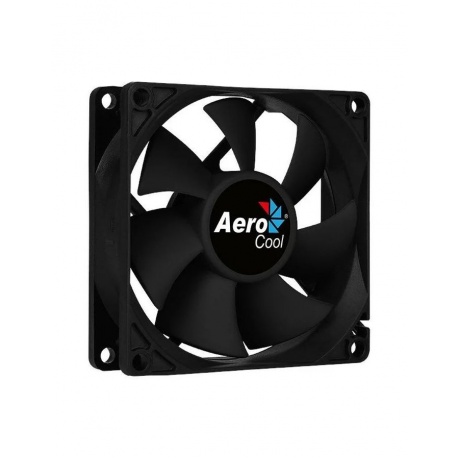 Вентилятор для корпуса Aerocool Force 8 black (80x80x25mm, 3pin+4pin, 1500 об/мин, 28,3dB) (4718009157927) - фото 1