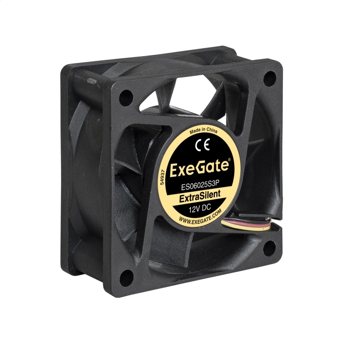 вентилятор для корпуса exegate extrasilent es14025b3p 140x140x25 мм ex288928rus Вентилятор для корпуса ExeGate ExtraSilent ES06025S3P (EX283370RUS)