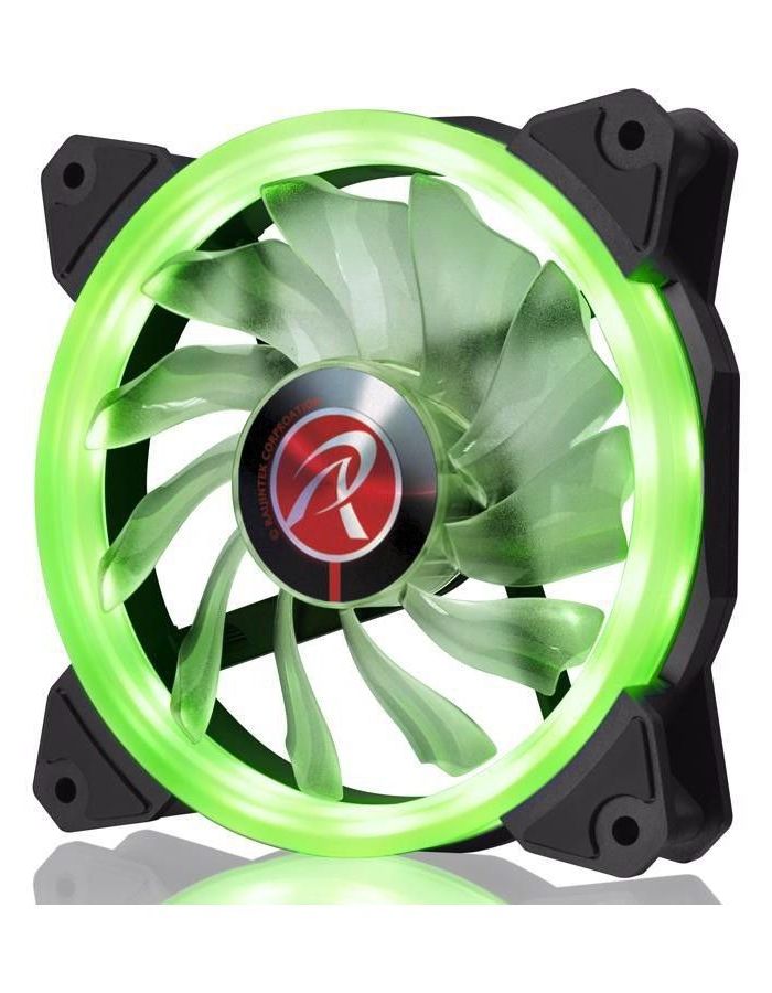 Вентилятор для корпуса Raijintek IRIS 12 GREEN (0R400042) вентилятор для корпуса raijintek iris 12 white черный