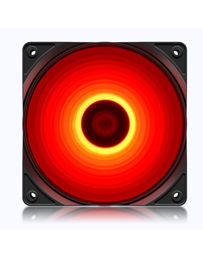 Вентилятор для корпуса Deepcool RF120R (DP-FLED-RF120-RD) вентилятор для корпуса 120x120 мм deepcool single color rf120r dp fled rf120 rd 3пин red led 120x120x25мм 21 9дб 1300об мин