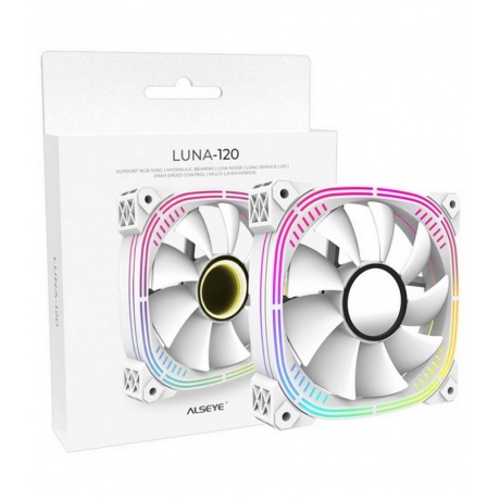 Вентилятор для корпуса Alseye Luna-120-W-P White - фото 5