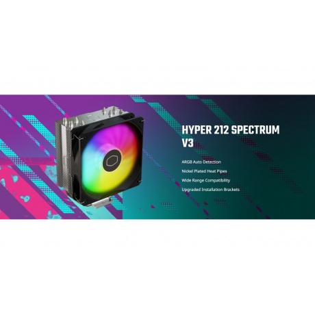 Кулер для процессора Cooler Master Hyper 212 Spectrum V3 (RR-S4NA-17PA-R1) - фото 11