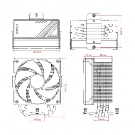 Кулер для процессора ID-Cooling FROZN A410 Black - фото 7