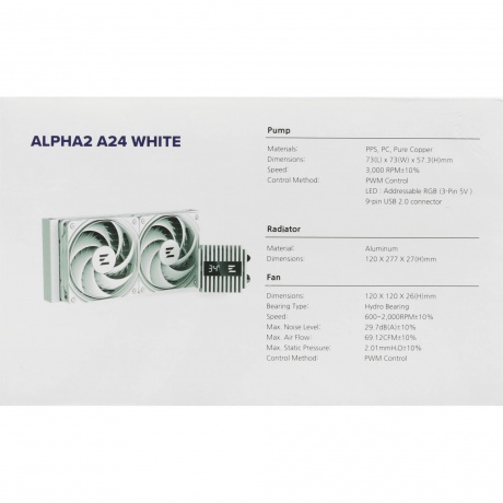 Система водяного охлаждения Zalman ALPHA2 A24 White - фото 10