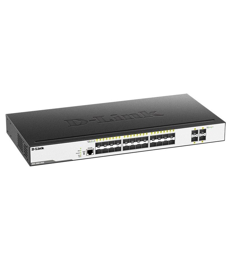 Коммутатор D-Link DGS-3000-28XS/B1A коммутатор d link switch dgs 3000 28lp b1a управляемый коммутатор 2 уровня с 24 портами 10 100 1000base t и 4 портами 1000base x sfp 24 порта с подде