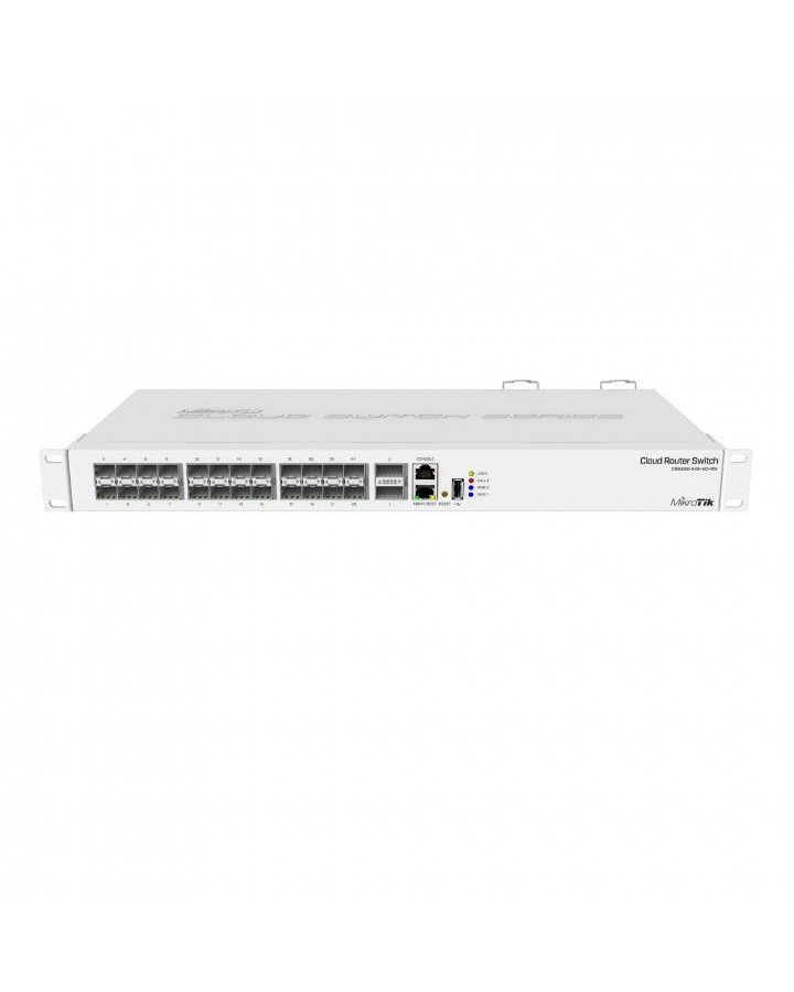 Коммутатор MikroTik Cloud Router Switch CRS326-24S+2Q+RM коммутатор mikrotik crs326 24g 2s rm cloud router switch 326 24g 2s rm with 800 mhz cpu 512mb ram 24xgigabit lan 2xsfp cages routeros l5 or switc