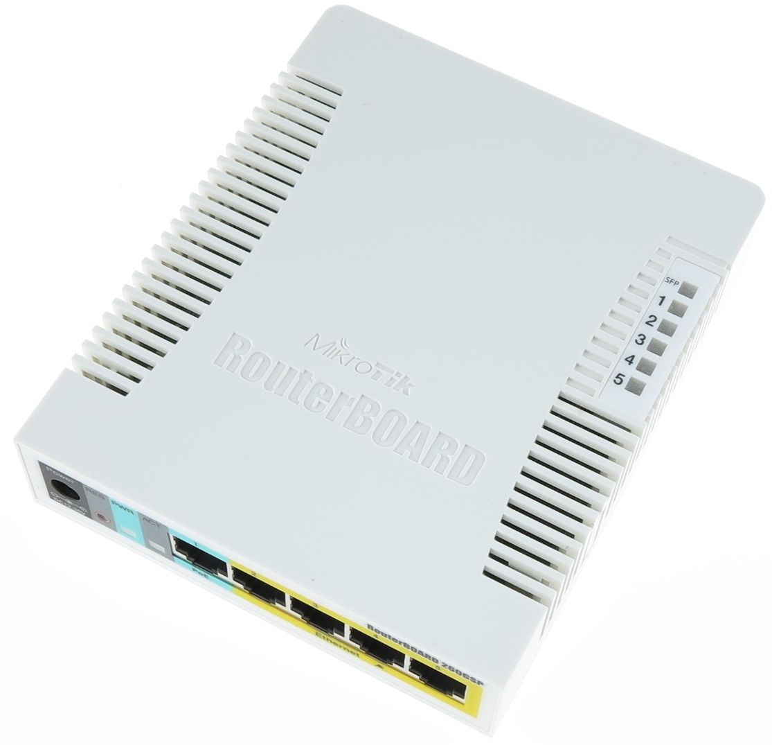 Коммутатор MikroTik RB260GSP (CSS106-1G-4P-1S) коммутатор mikrotik routerboard rb260gs