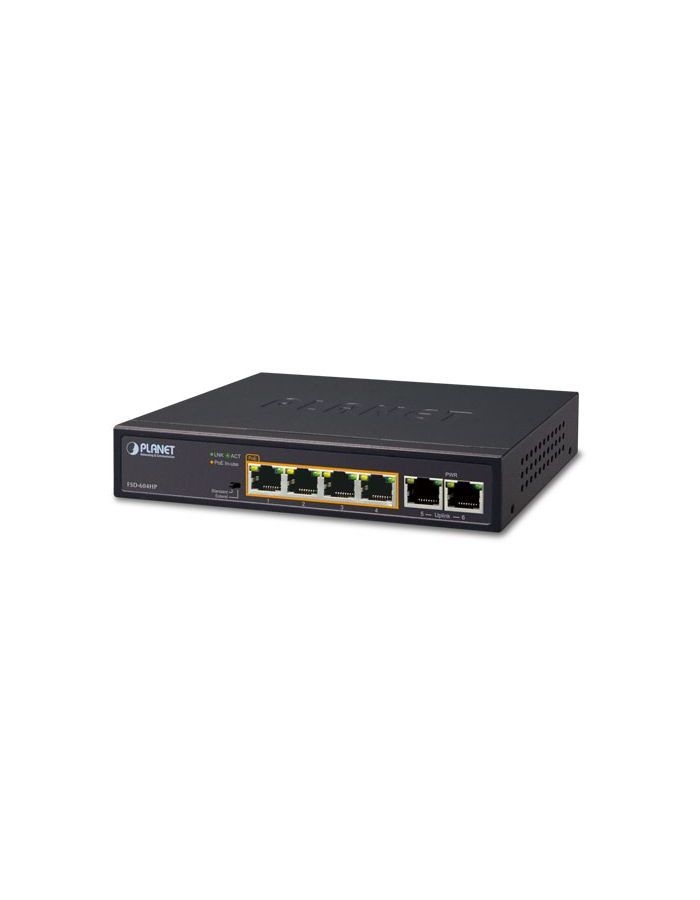 Коммутатор Planet FSD-604HP 16 port 10 100mbps 2 port gigabit unmanaged switch with 16 poe ports compliant with 802 3af at poe 150w poe budget