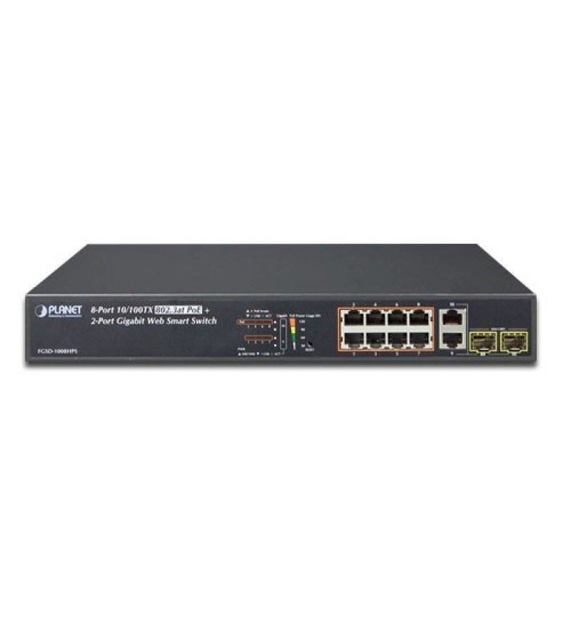 Коммутатор Planet GS-4210-8P2S ipv4 24 port managed 802 3at poe gigabit ethernet switch 2 port 100 1000x sfp 300w