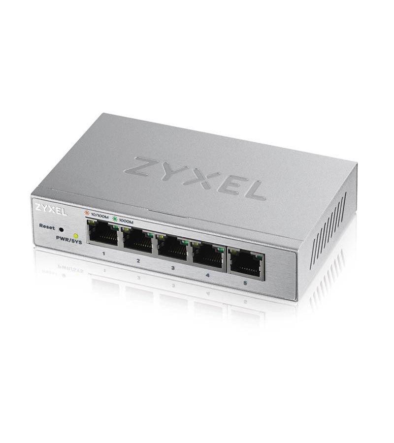 Коммутатор Zyxel GS1200-5-EU0101F коммутатор zyxel gs1200 8hpv2 eu0101f управляемый 8х10 100 1000base t