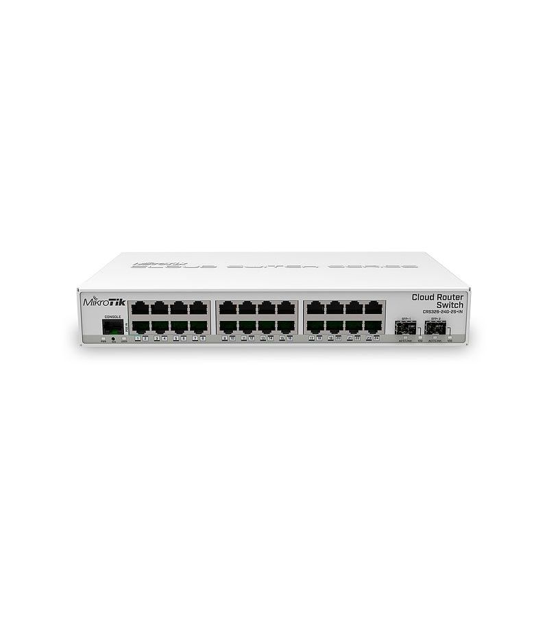Коммутатор MikroTik CRS326-24G-2S+IN коммутатор mikrotik cloud router switch crs326 24g 2s rm
