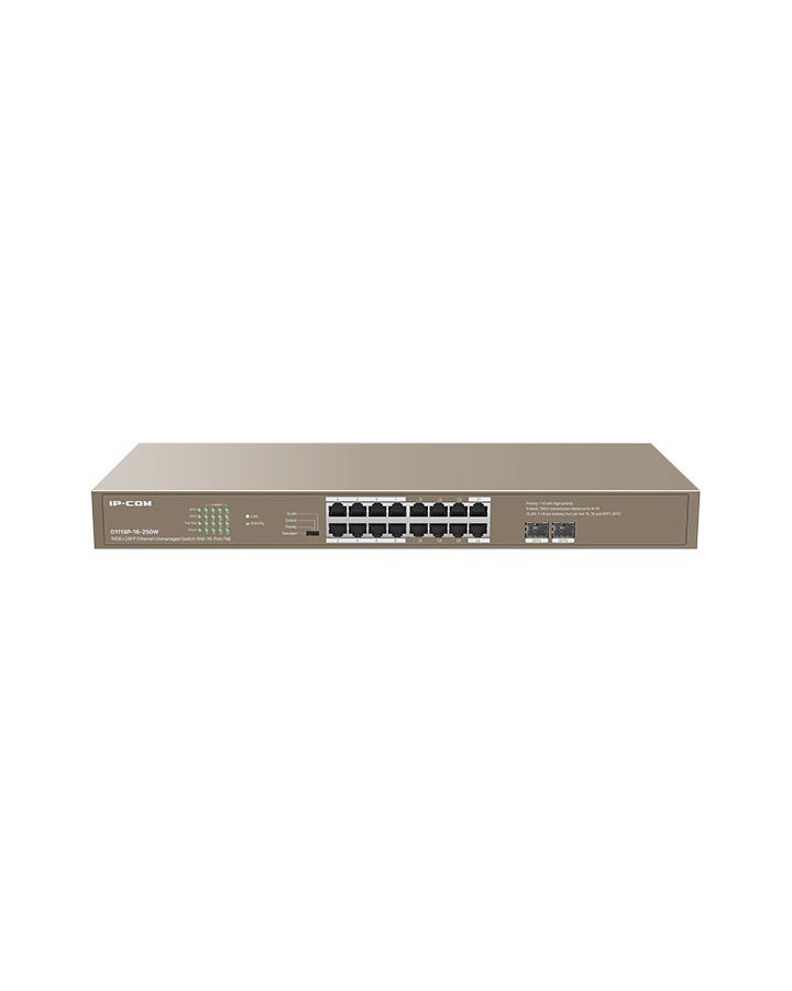 Коммутатор Tenda G1118P-16-250W IP-COM anpwoo poe инжектор ethernet cctv адаптер питания 15 4 вт poe pin4 5 7 8 совместимый с ieee802 3af для ip камер видеонаблюдения