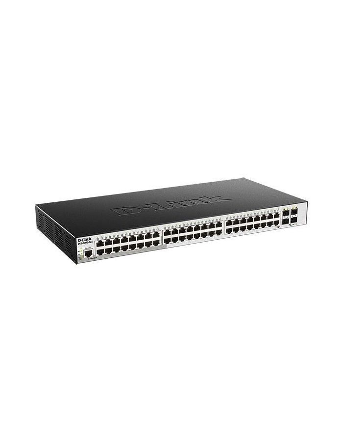 Коммутатор D-Link DGS-3000-52X/B2A h3c ls 5500v2 52c ei сервер ethernet поддерживающий 48 10 100 1000base t портов 4 1g 10gbase x sfp плюс плюс один slot