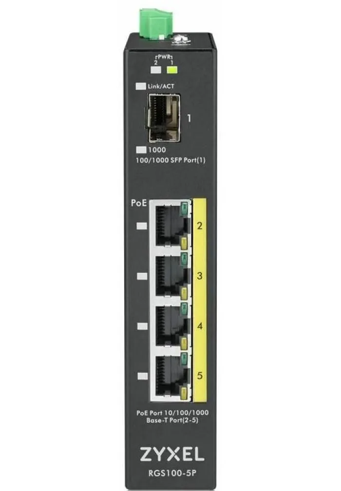 Коммутатор Zyxel RGS100-5P (RGS100-5P-ZZ0101F) - фото 3