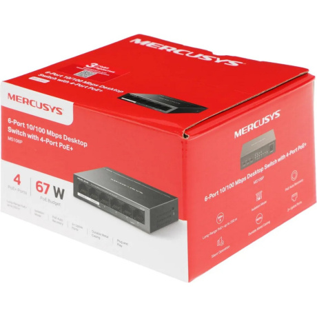Коммутатор Mercusys MS106P - фото 5