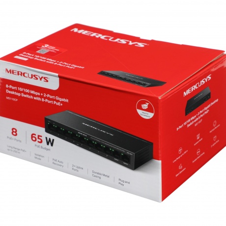 Коммутатор Mercusys MS110CP - фото 19