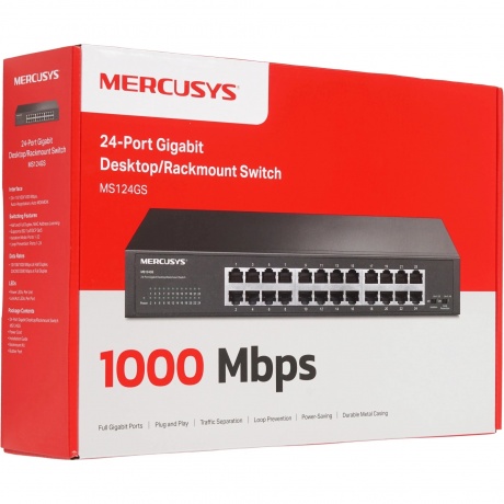 Коммутатор Mercusys MS124GS - фото 12