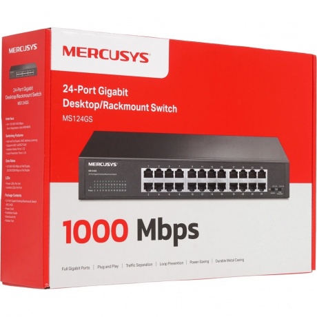 Коммутатор Mercusys MS124GS - фото 6