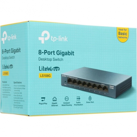 Коммутатор TP-Link LS108GP - фото 9