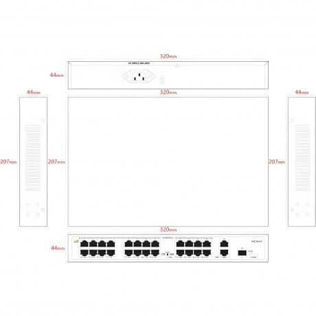 Коммутатор Tiandy TC-P3S027 H/2421/AT/260 - фото 2