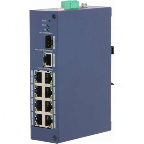 Коммутатор Dahua DH-CHS4110-8ET 8x100Мбит/с 1x1Гбит/с 1xКомбо(10...