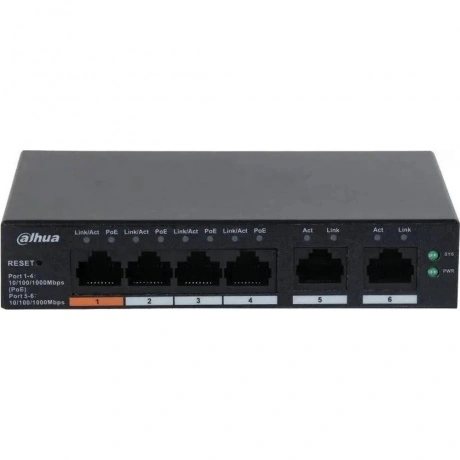 Коммутатор Dahua DH-CS4006-4GT-60 (L2) 4x1Гбит/с 2xКомбо(1000BAS...