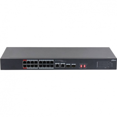 

Коммутатор Dahua DH-S3218-16ET-135 (L2) 16x100Мбит/с 2x1Гбит/с 2SFP 135W управляемый