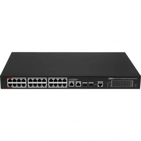 Коммутатор Dahua DH-S4228-24GT-240 (L2) 28x1Гбит/с 2SFP 24PoE 24...