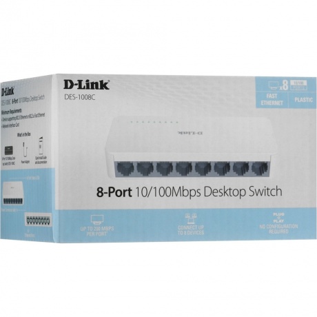 Коммутатор D-Link DES-1008C/F6/E - фото 7