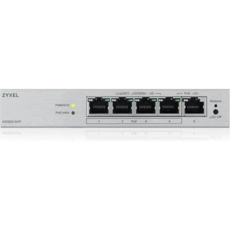 Коммутатор Zyxel GS1200-5HPv3 (GS1200-5HPV3-EU0101F) - фото 4