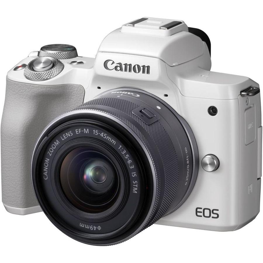 Цифровой фотоаппарат Canon EOS M50 kit 15-45 IS STM White, цвет белый 2681C012 - фото 1