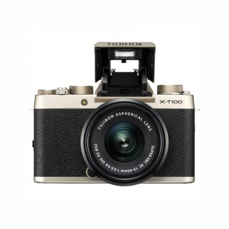 Цифровой фотоаппарат FujiFilm X-T100 kit XC15-45mm OIS PZ Gold - фото 2