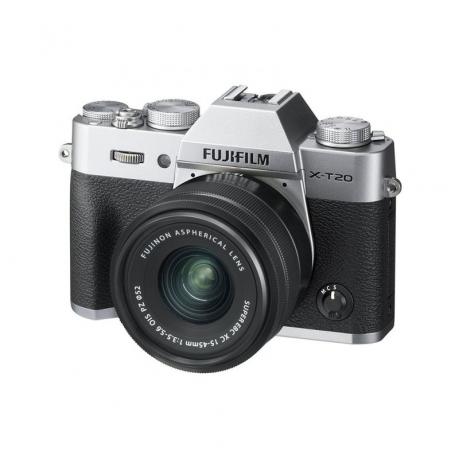 Цифровой фотоаппарат FujiFilm X-T20 Kit XC15-45mm OIS PZ Silver - фото 1