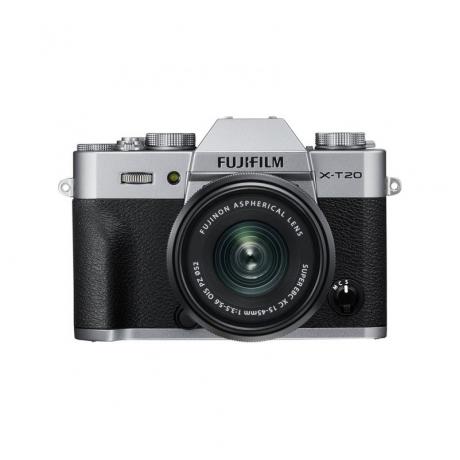 Цифровой фотоаппарат FujiFilm X-T20 Kit XC15-45mm OIS PZ Silver - фото 2