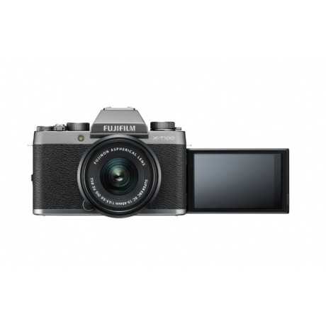 Цифровой фотоаппарат FujiFilm X-T100 kit XC15-45mm OIS PZ Dark Silver - фото 5